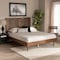 Baxton Studio Kioshi Mid-Century Modern Transitional Ash Walnut Finished Wood Queen Size Platform Bed 180-11152-9814-Zoro - alternate 8